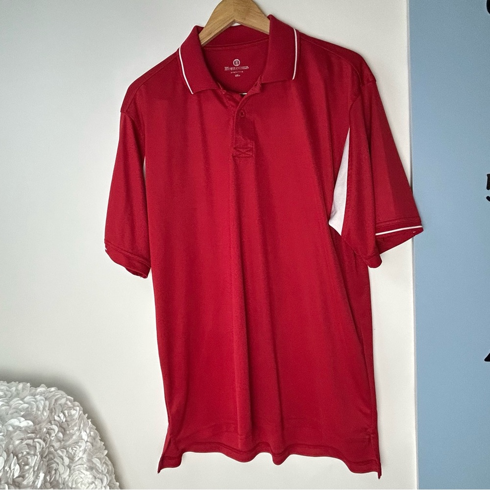 Halloway Red &‎ White Polo Golf Shirt Men's XL